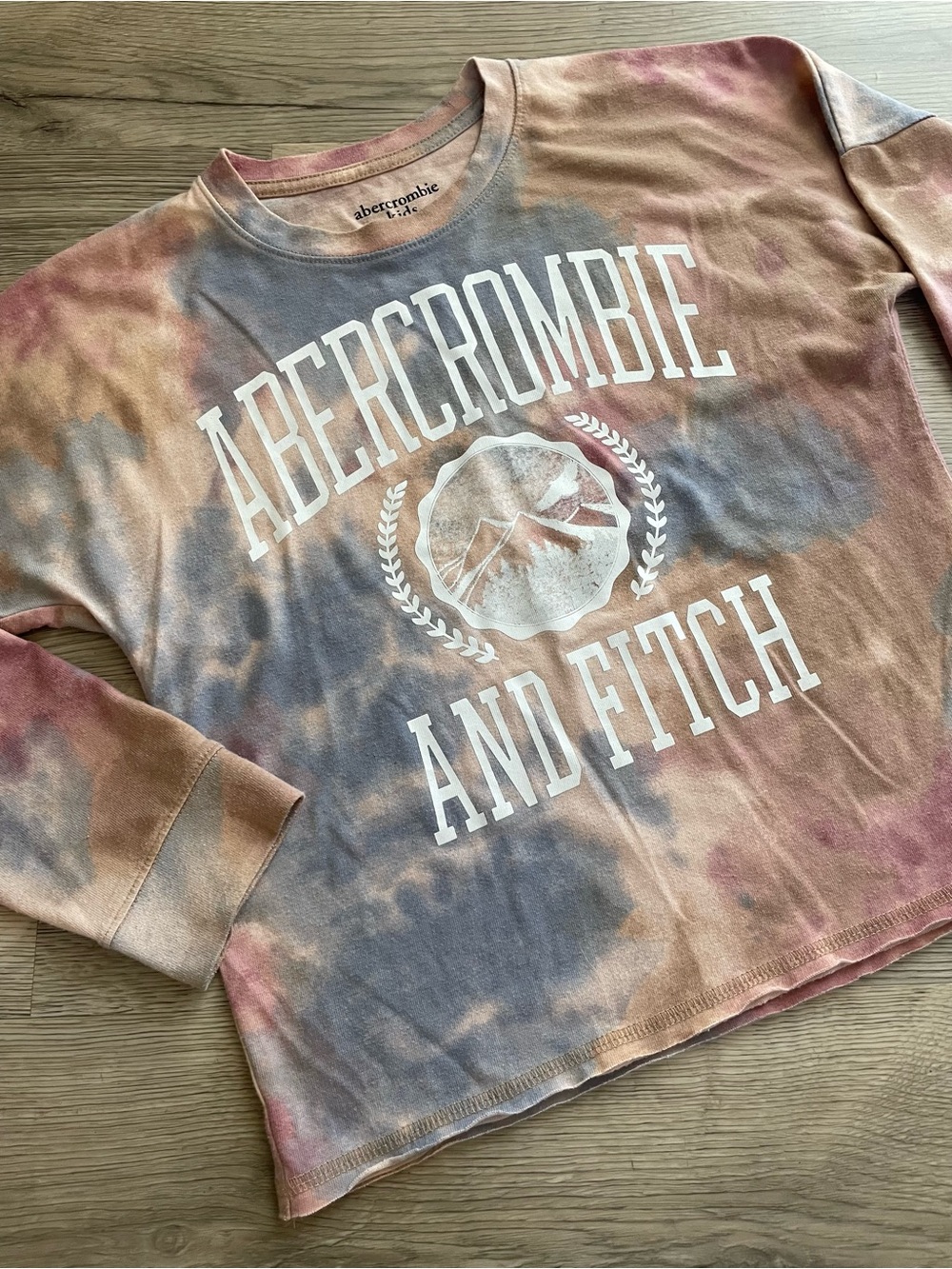 abercrombie kids | Tie-Dye Long Sleeve Logo Tee | Size 9-10